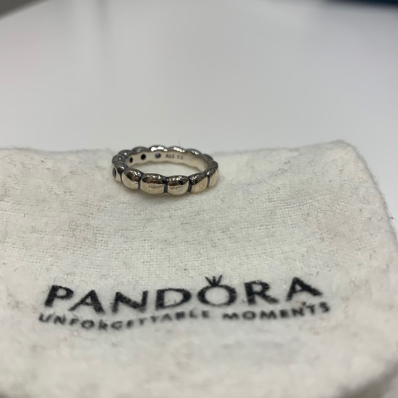 Silver & clear cubic stones Pandora Stacking Ring - Picture 5 of 6